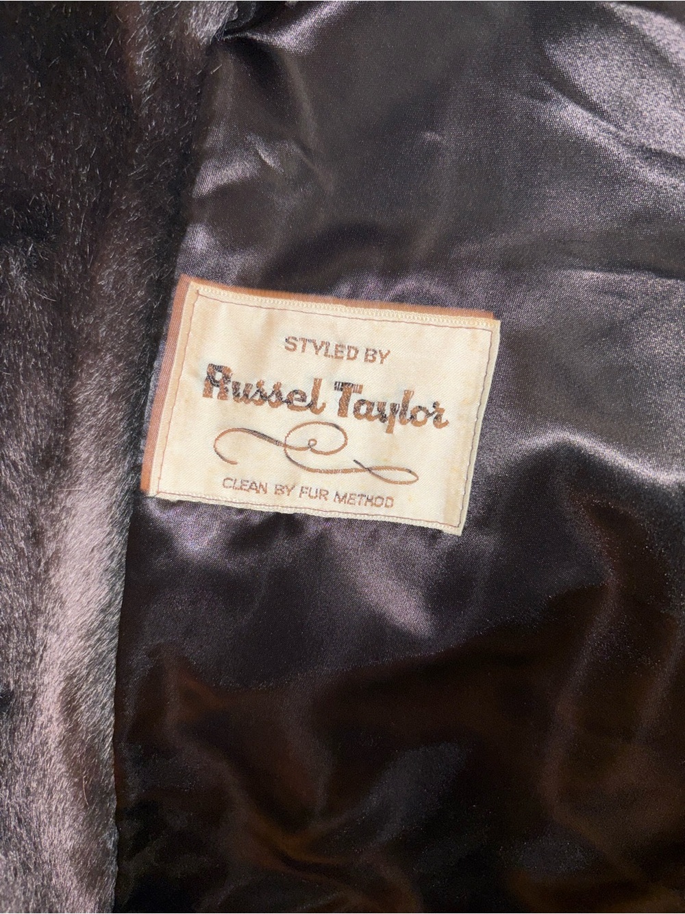 Russel Taylor Vintage Long Gray Faux Fur Trench Coat - Picture 4 of 4